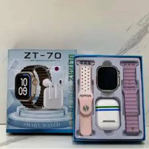 KIT AURICULAR Y SMARTWATCH C/2 MALLAS ZT-70