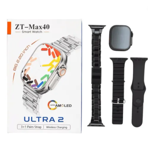 SMARTWATCH RELOJ ZT-MAX40 ULTRA 2 C/3 MALLAS