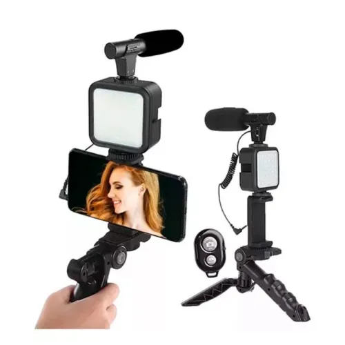 TRÍPODE MULTIFUNCION C/LUZ LED Y MICROFONO AY-49