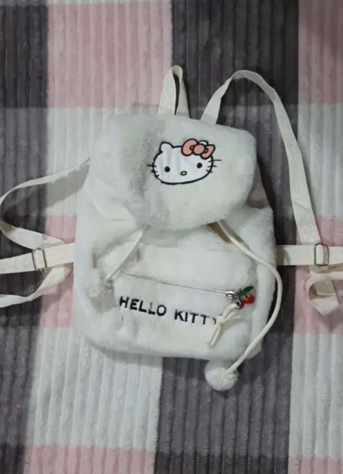 mochila hello kitty blanca