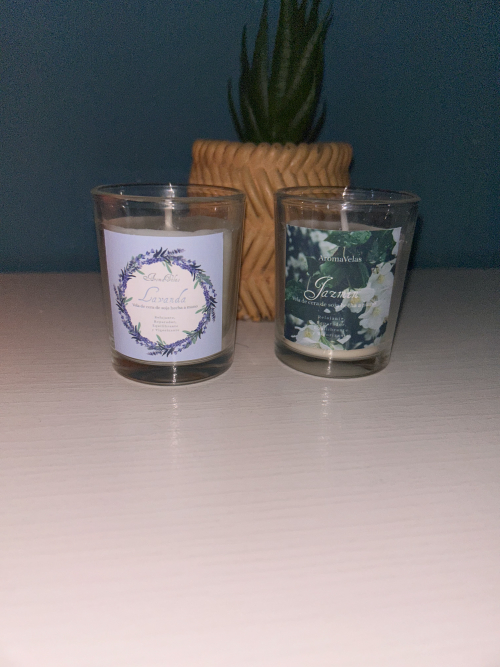 Vela en vaso de vidrio  2