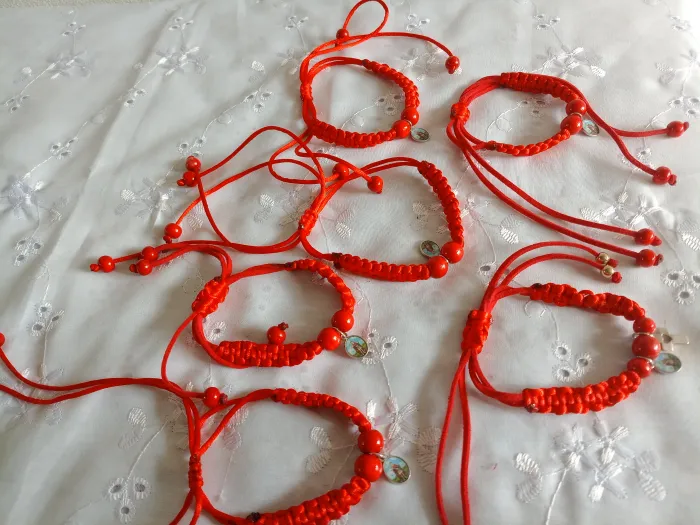 Pulseras macramé con hilos de seda 2