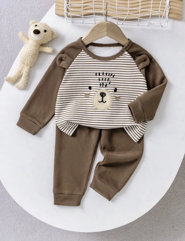 Conjunto osito rayado 