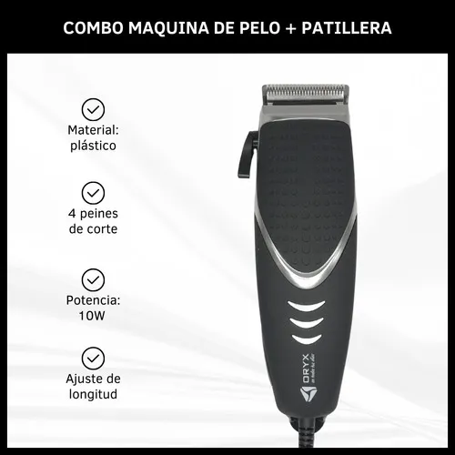Combo Cortadoras De Pelo Patillera Electrica USB 2
