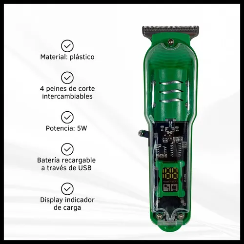Combo Cortadoras De Pelo Patillera Electrica USB 3