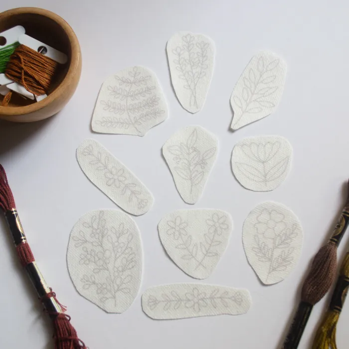 Set STICKERS FLORES SILVESTRES ROMÁNTICAS Hidrosolubles S001