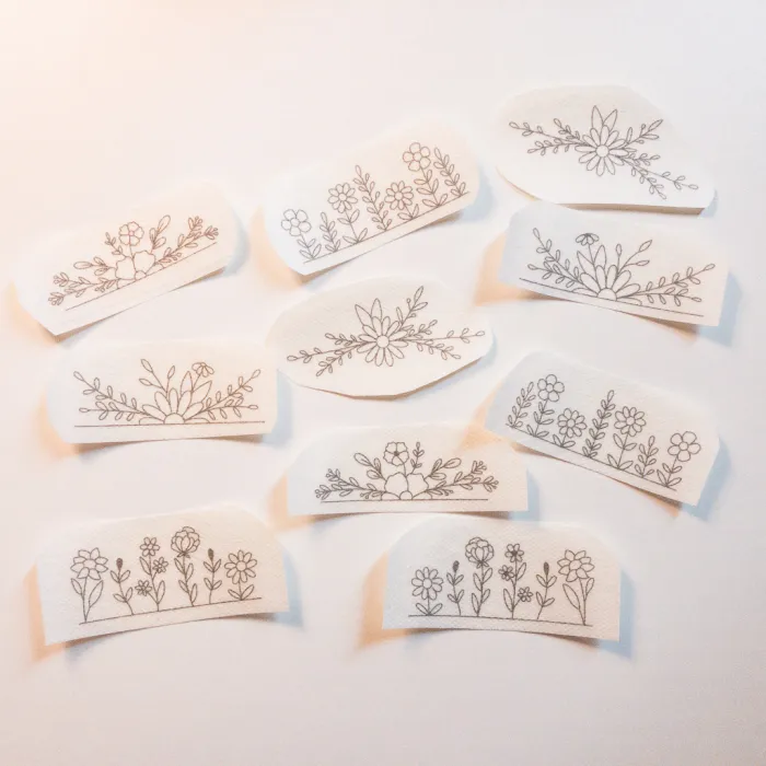 Set 10 STICKERS HIDROSOLUBLES Flores silvestres primavera S058 2