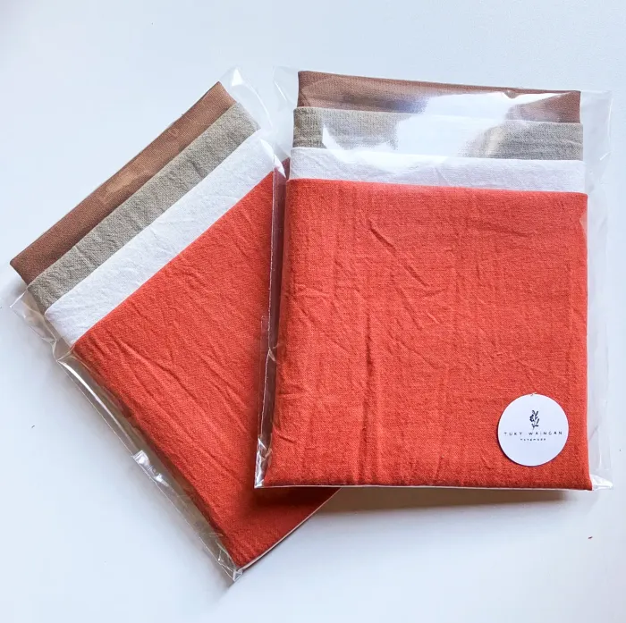 Pack De Telas Tusor Para Bordar Arcilla (005)