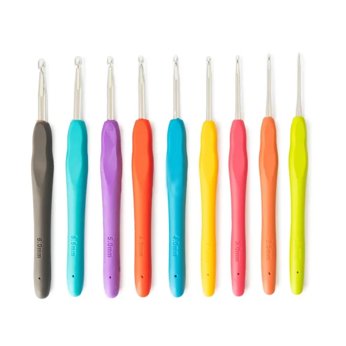 Set Agujas Crochet Mando Siliconado TK Numero 2-6