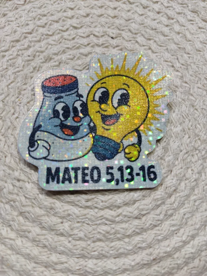 Stickers Holográfico: Mateo 5,13-16