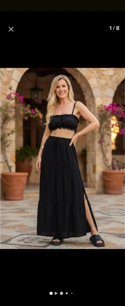 Conjunto top y pollera