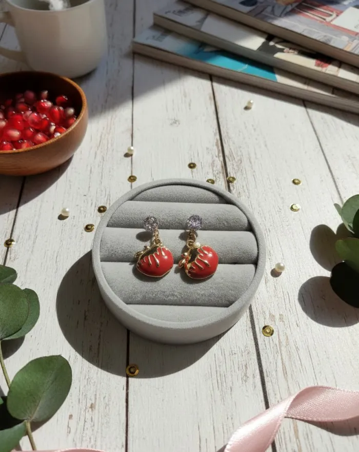 Pendientes de manzanas con Cristales