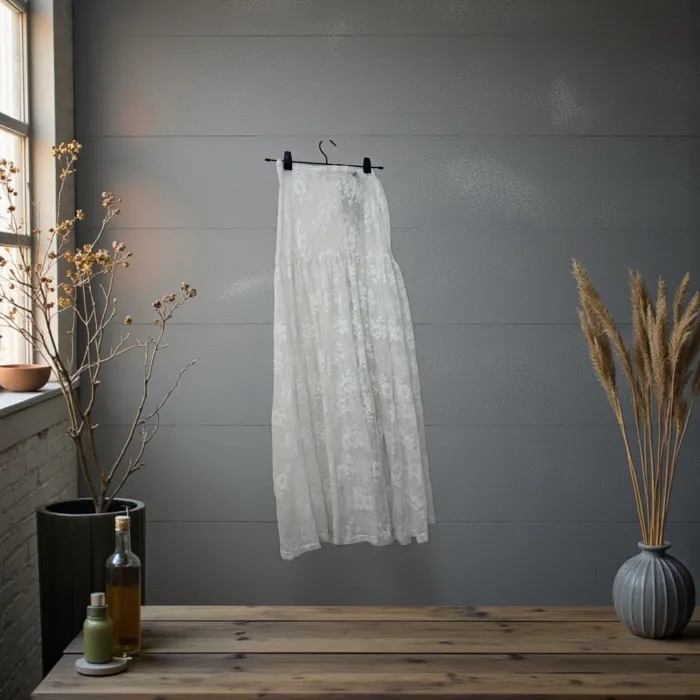 Falda encaje blanca tendencia