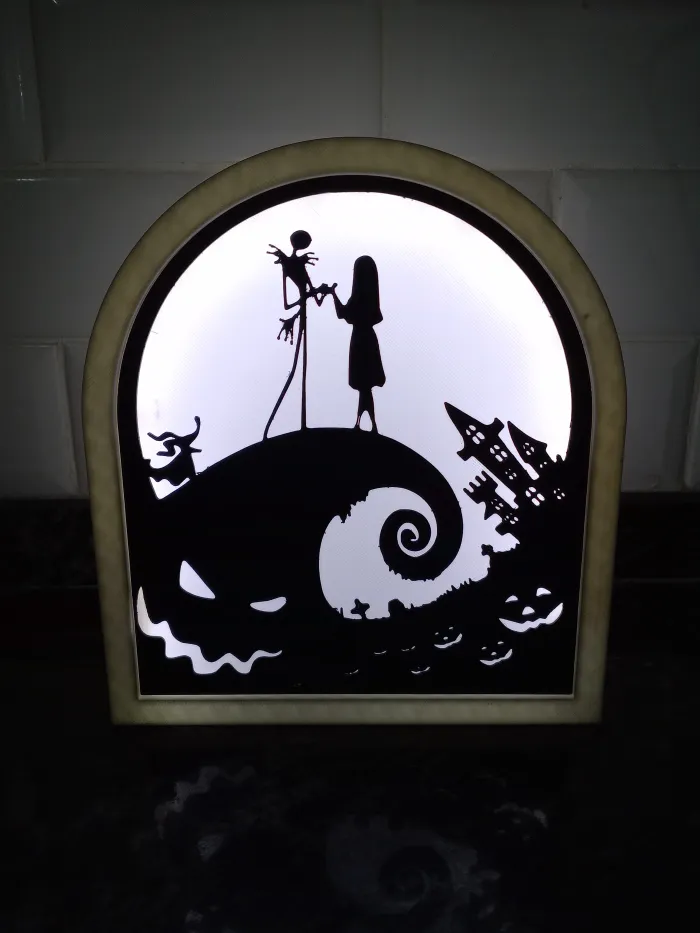 Lámpara Jack y Sally 