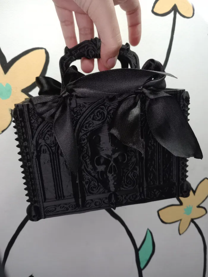 Cartera gótica calaveras 