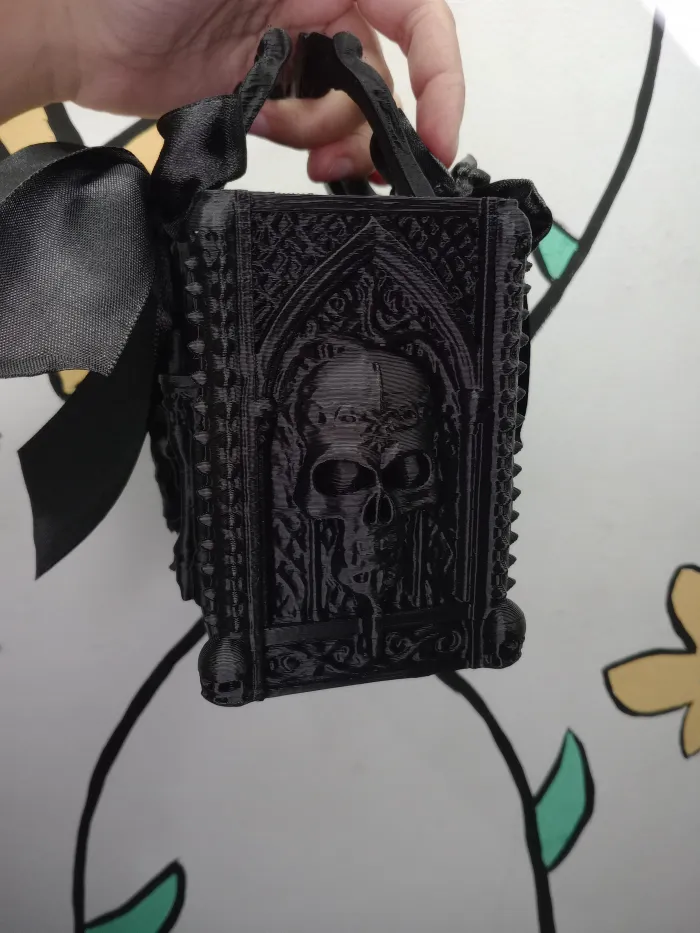 Cartera gótica calaveras  2