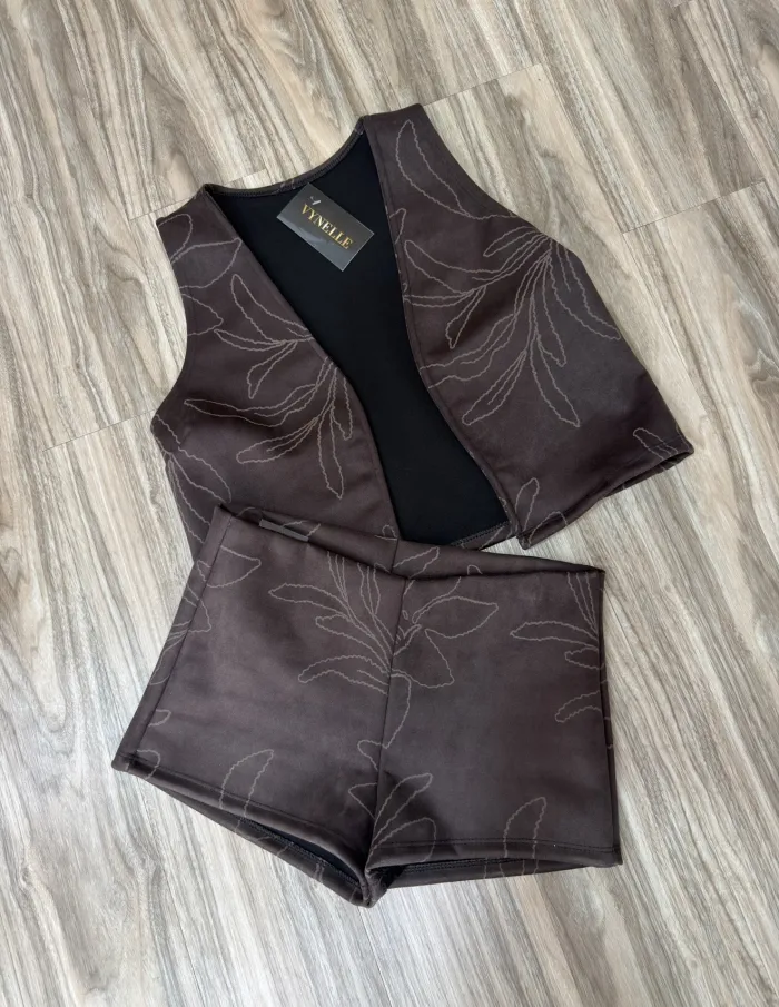conjunto de gamuza 