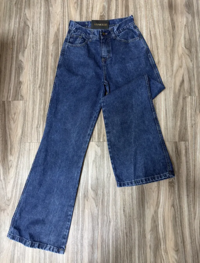 Jean wide leg rígido 