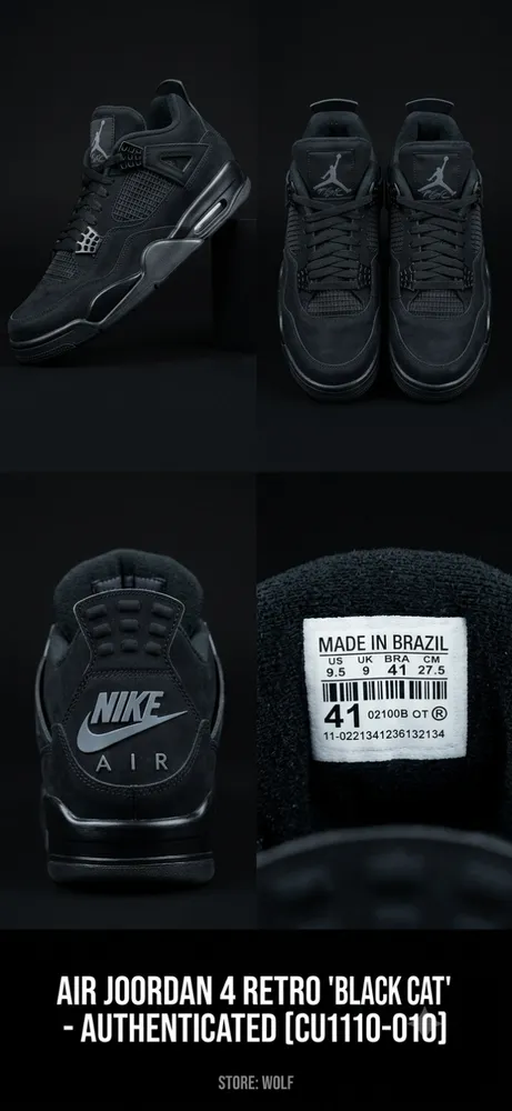 JORDA 4 RETRO BLACK CAT