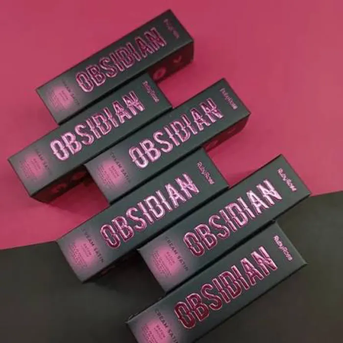 Cream Satin OBSIDIAN RubyRose 