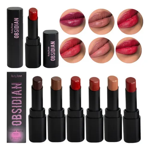 Cream Satin OBSIDIAN RubyRose  2