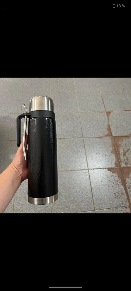 Termo media manija con porta bombilla (NEGRO) 1LIT