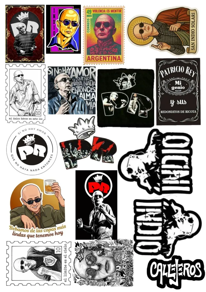 🎸 Stickers Inspirados en el Indio Solari 2