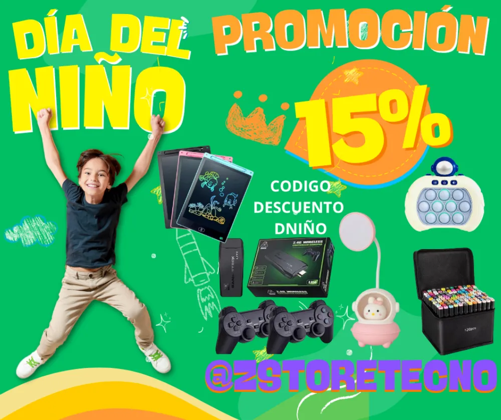 15% off día del niño 