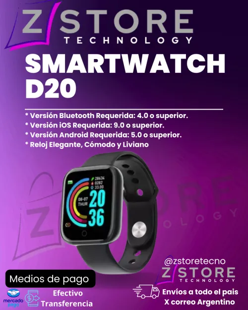 SMARTWATCH D20 RELOJ INTELIGENTE 