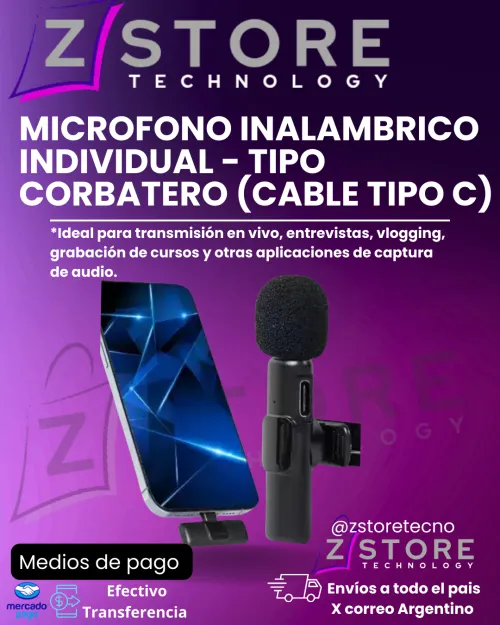 MICROFONO INALAMBRICO INDIVIDUAL - TIPO CORBATERO 