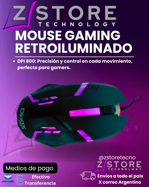 MOUSE GAMING RETROILUMINADO