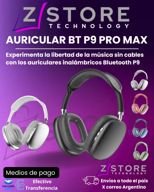 Auricular Inalámbrico Bluetooth Vincha P9 Plus