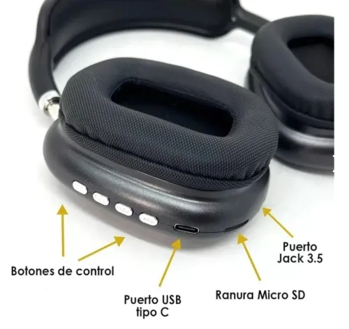 Auricular Inalámbrico Bluetooth Vincha P9 Plus 2