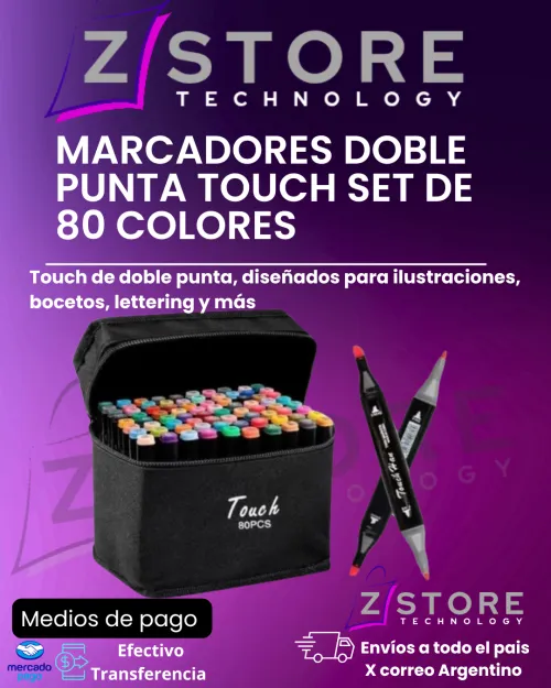 Marcadores Doble Punta Touch – Set de 48 Colores