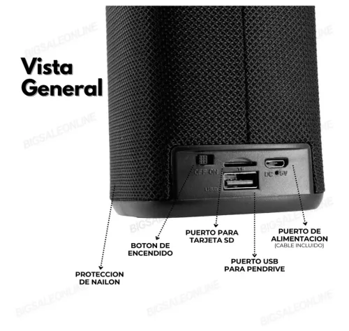 PARLANTE VORTEX 3" MOD 001 NEGRO 2