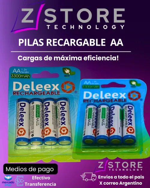 PILAS RECARGABLES  AA PACK X 4