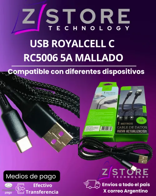 USB ROYALCELL C RC5006 5A MALLADO