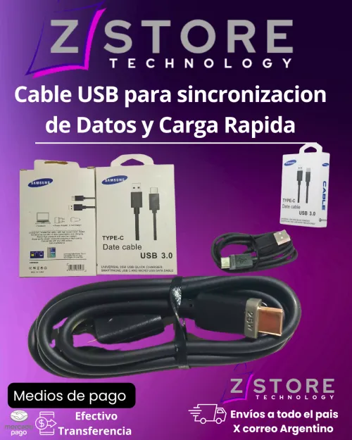 Cable USB para sincronizacion de Datos y Carga Rap