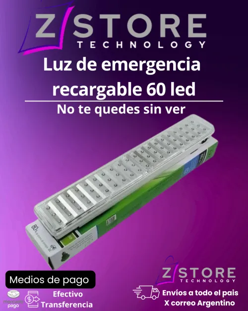 Luz Led de emergencia 60 led